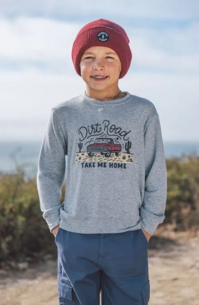 Feather 4 Arrow Kids' Dirt Road Hacci Knit Pullover In Gray