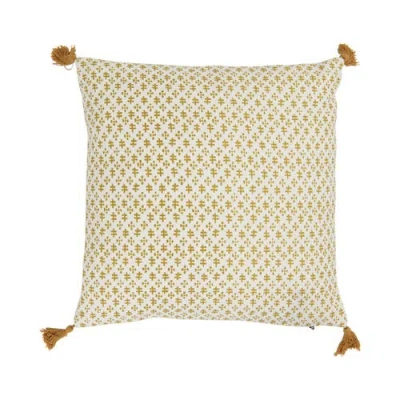 Storied Home Cotton Pillow In Neutral