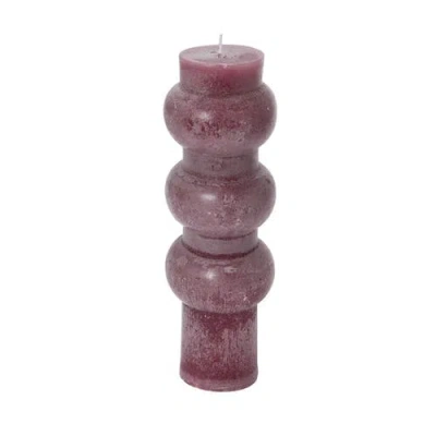 Storied Home Unscented  Pillar Candle In Purple