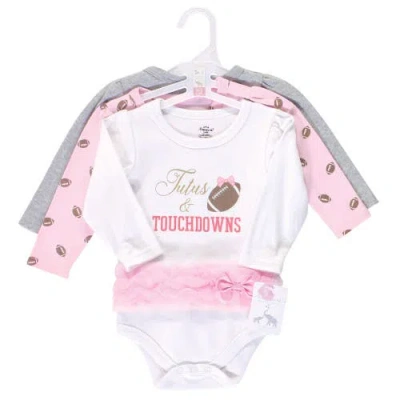 Little Treasure 3pk Long Sleeve Bodysuits In Multi