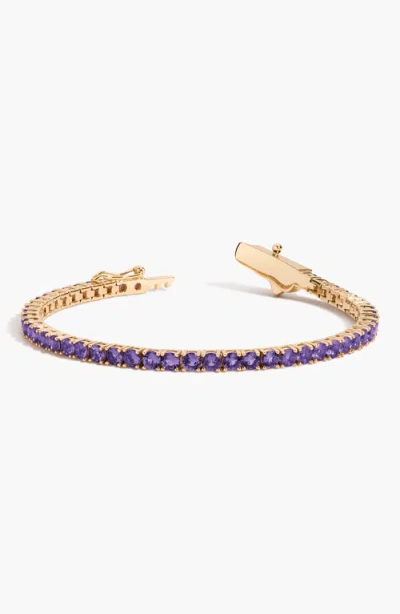 Aurate New York Lab Grown Amethyst Tennis Bracelet In Gold