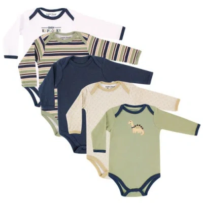 Luvable Friends Cotton Long-sleeve Bodysuits In Multi