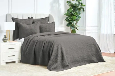 Elisabeth York Mila Shale Coverlet Quilt In Gray