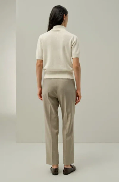 Lilysilk Cable-knit Baby Cashmere Turtleneck Top In Neutral