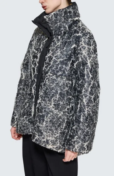 Luukaa Elva Textured Coat & Hat In Black