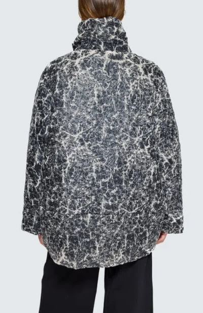 Luukaa Elva Textured Coat & Hat In Black