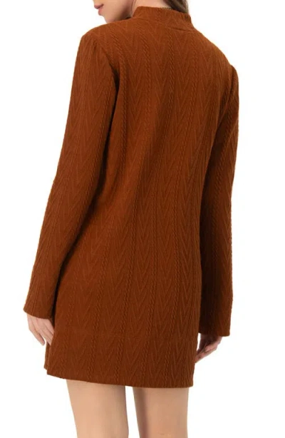 Ivonne Knitted Short Dress With Necklace In Brown