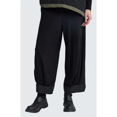 Luukaa Freya Cropped Wide-leg Pants In Black