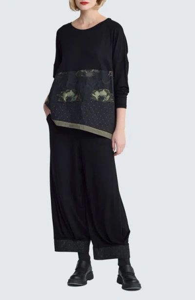 Luukaa Freya Cropped Wide-leg Pants In Black