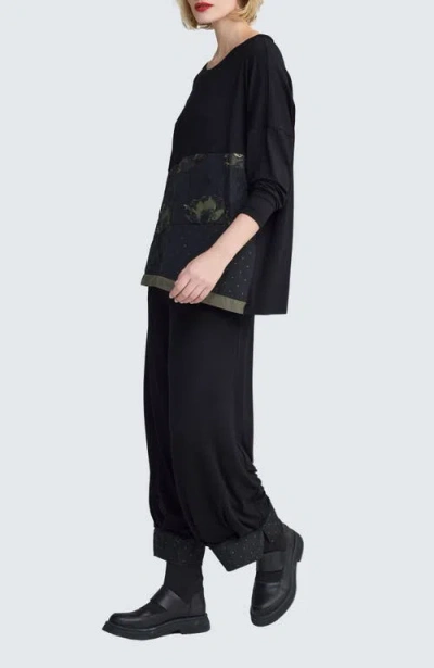 Luukaa Freya Cropped Wide-leg Pants In Black