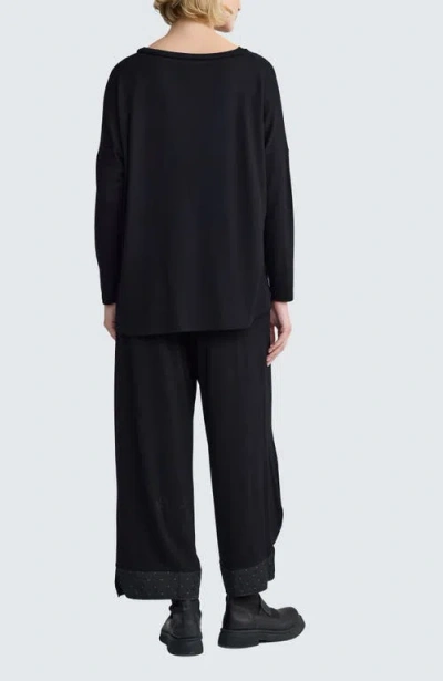 Luukaa Freya Cropped Wide-leg Pants In Black