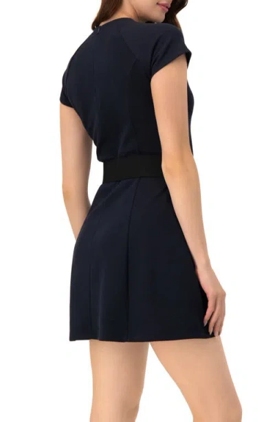 Ivonne A-line Short Dress In Blue