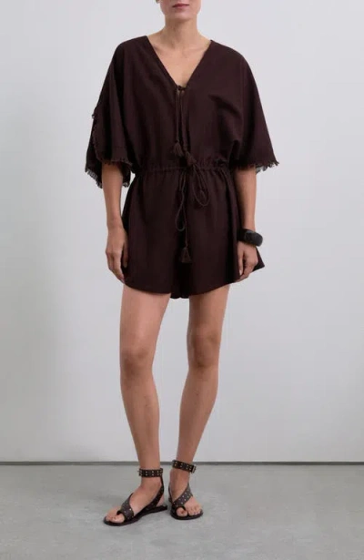 Scalpers Shortrustic Linen In Brown