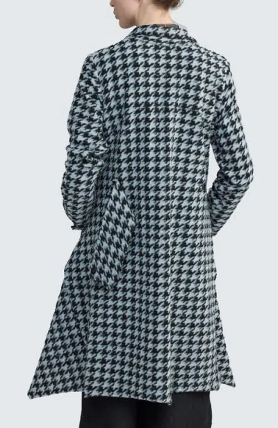 Luukaa Zaria Houndstooth Long Jacket In Black