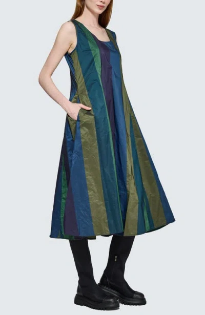 Luukaa Ruby Pleated Dress In Blue