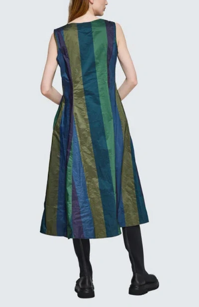 Luukaa Ruby Pleated Dress In Blue