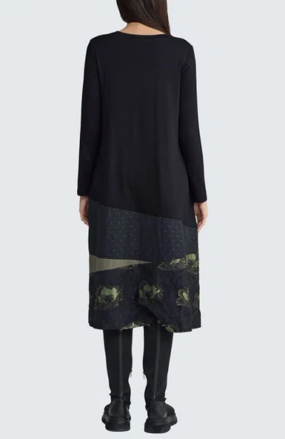 Luukaa Vaila Sculptural Midi Dress In Animal Print