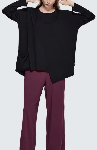 Luukaa Greta Asymmetrical Blouse In Black