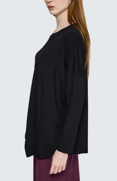 Luukaa Greta Asymmetrical Blouse In Black