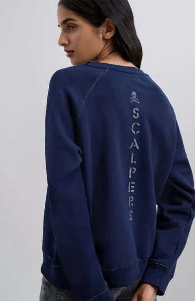 Scalpers Verticallogo Sweater In Blue