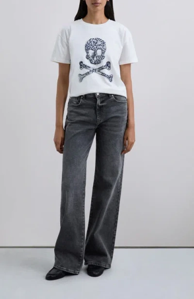 Scalpers Skullflock Tee In White