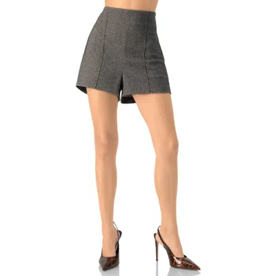 Ivonne Tailored Checkered Shorts In Black