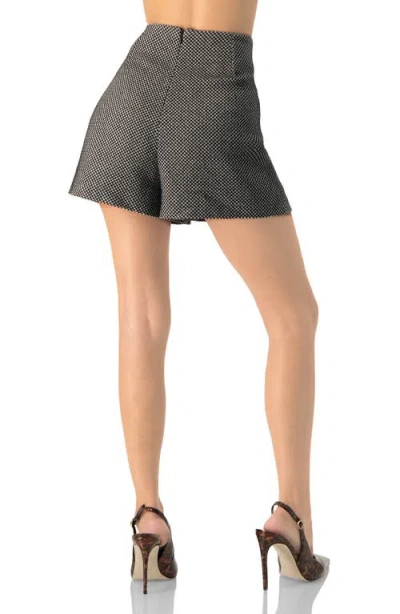 Ivonne Tailored Checkered Shorts In Black