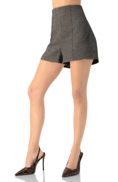 Ivonne Tailored Checkered Shorts In Black