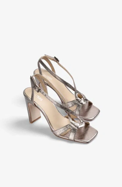 Scalpers Metallic Heel Sandal In Silver