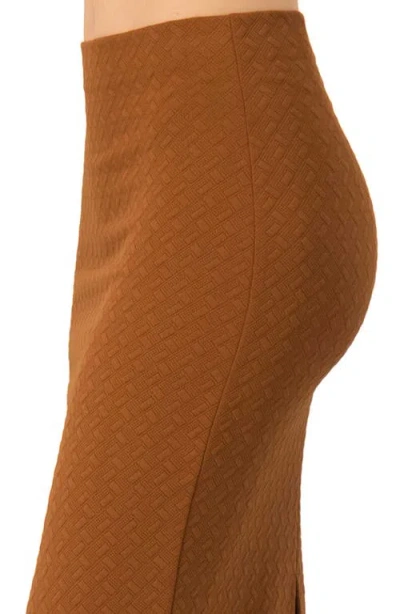 Ivonne Midi Skirt With Back Slit In Brown