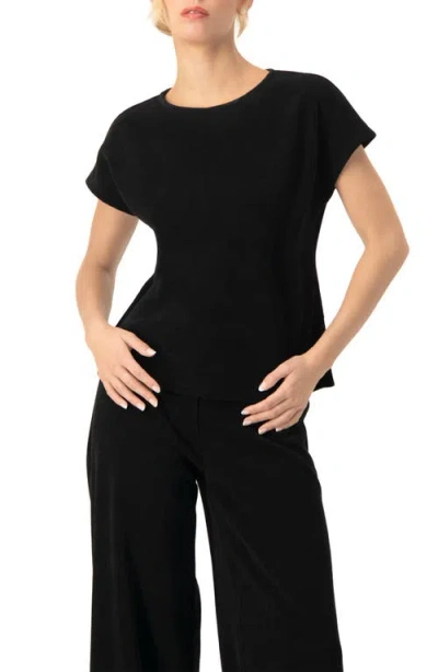 Ivonne Corduroy Off-shoulder Top In Black