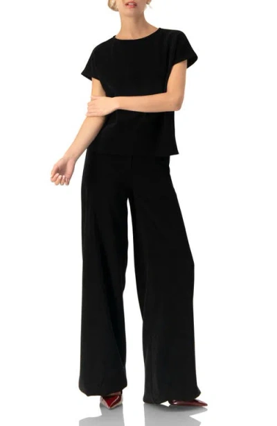 Ivonne Corduroy Off-shoulder Top In Black