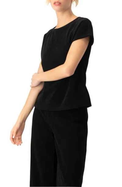 Ivonne Corduroy Off-shoulder Top In Black