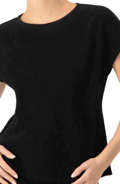 Ivonne Corduroy Off-shoulder Top In Black