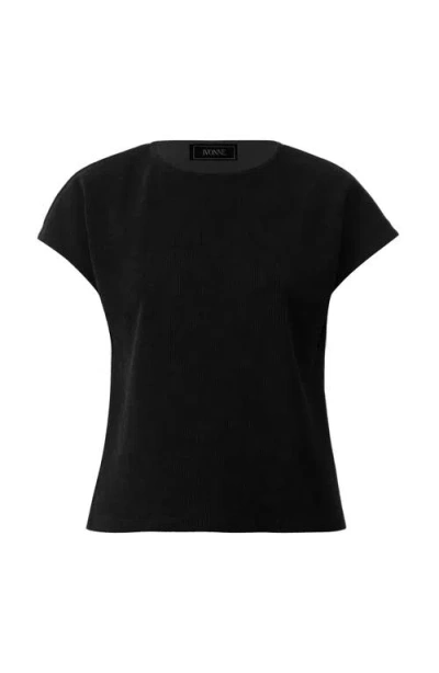 Ivonne Corduroy Off-shoulder Top In Black