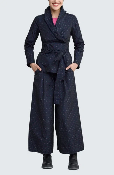 Luukaa Fleura Wrap Jacket In Blue