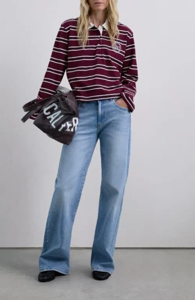 Scalpers Corporatepolo Tee In Burgundy