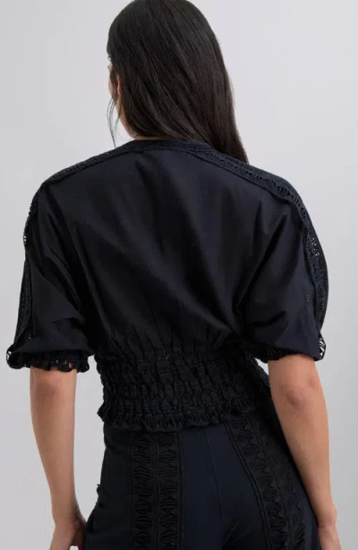 Scalpers Lace Summer Top In Blue