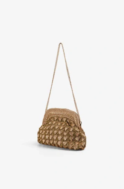 Scalpers Par Metallic Duo Bag In Gold