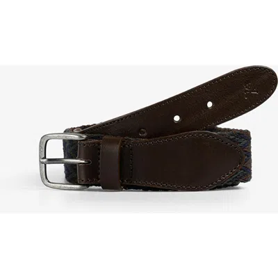 Scalpers Stripes Zigzag Belt In Brown