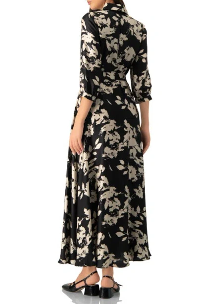 Ivonne Shirt Maxi Dress In Black