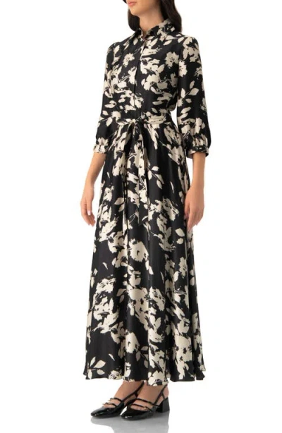Ivonne Shirt Maxi Dress In Black