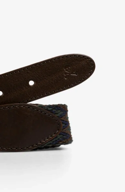 Scalpers Stripes Zigzag Belt In Brown