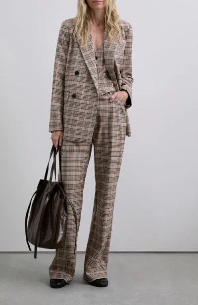 Scalpers Pinkcheck  Blazer In Brown