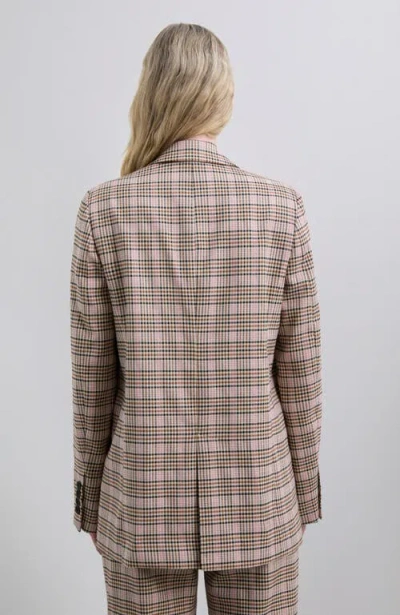 Scalpers Pinkcheck  Blazer In Brown
