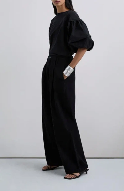 Scalpers Poplinpuff Tee In Black