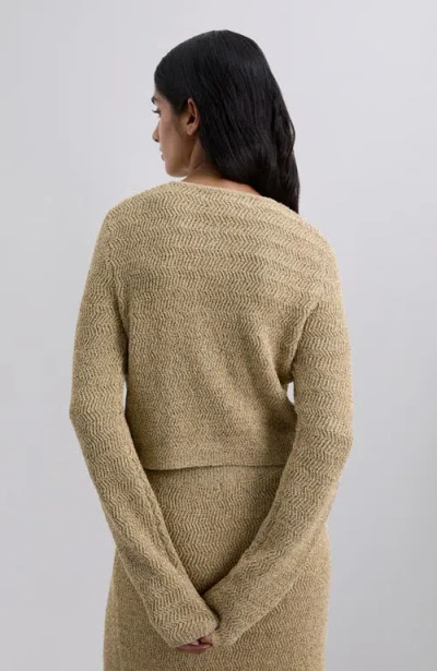 Scalpers Rusticknit Cardigan In Neutral