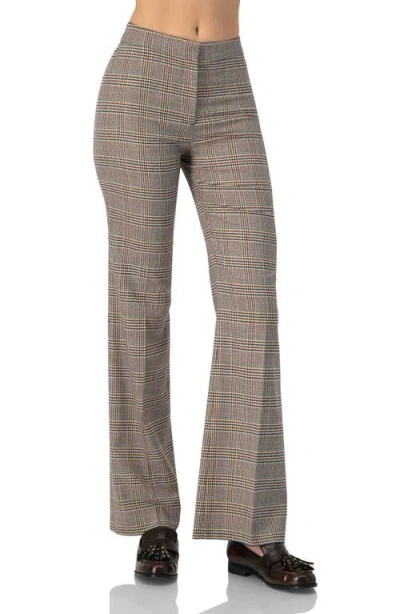 Ivonne Straight-leg Prince Of Wales Trousers In Brown