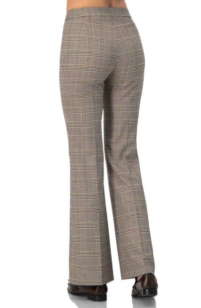 Ivonne Straight-leg Prince Of Wales Trousers In Brown