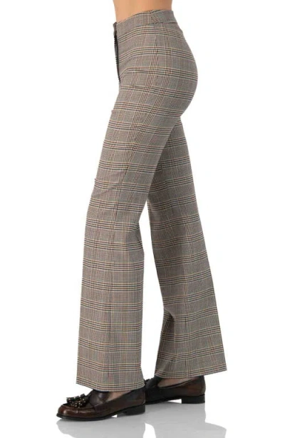 Ivonne Straight-leg Prince Of Wales Trousers In Brown
